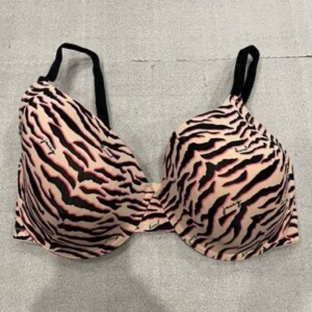 Women’s Pink Tiger-Print T-Shirt Bra